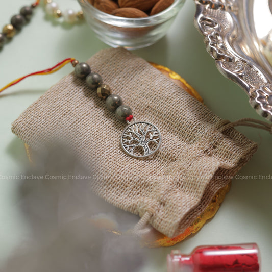 Pyrite Bhabhi Rakhi (Lumba) - (For Wealth and Abundance)