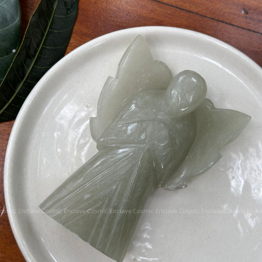 Green Aventurine Arch Angel (For Wellbeing and Emotional Calm) - 4 Inch