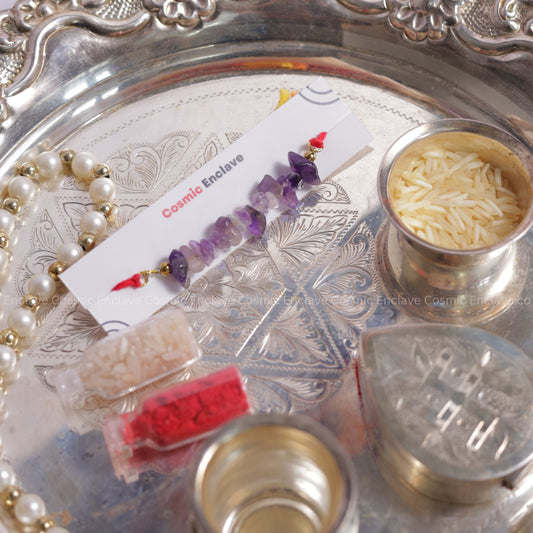 Amethyst Chips Bhai Rakhi (For Stress and Anxiety)