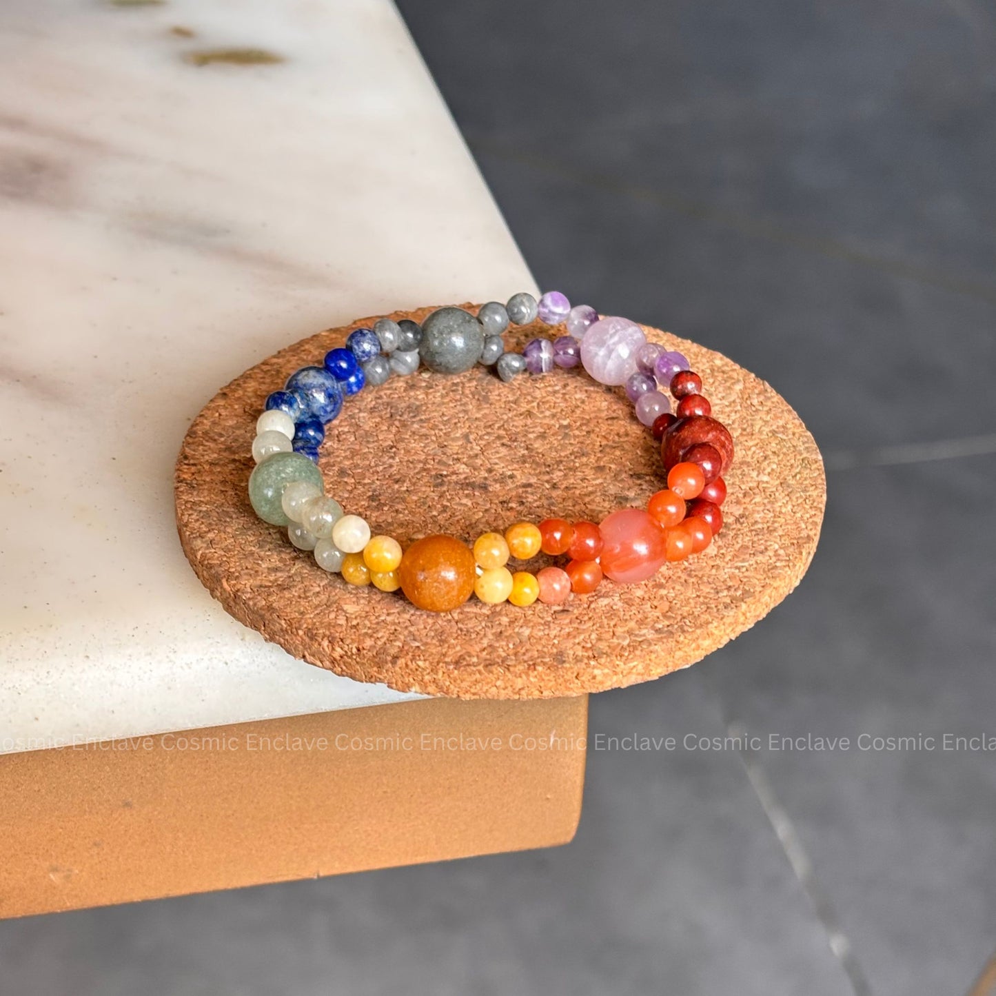 7 Chakra Multi Bead Bracelet - For Wellbeing and Chakra Alignment