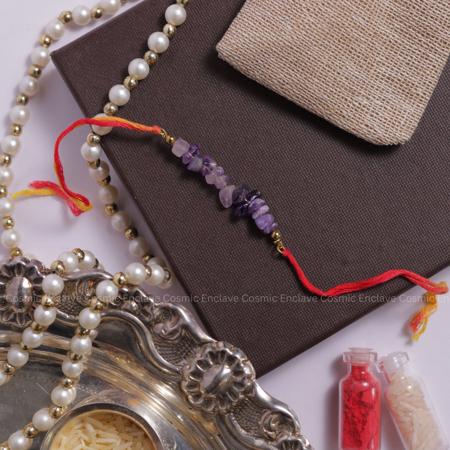 Amethyst Chips Bhai Rakhi (For Stress and Anxiety)