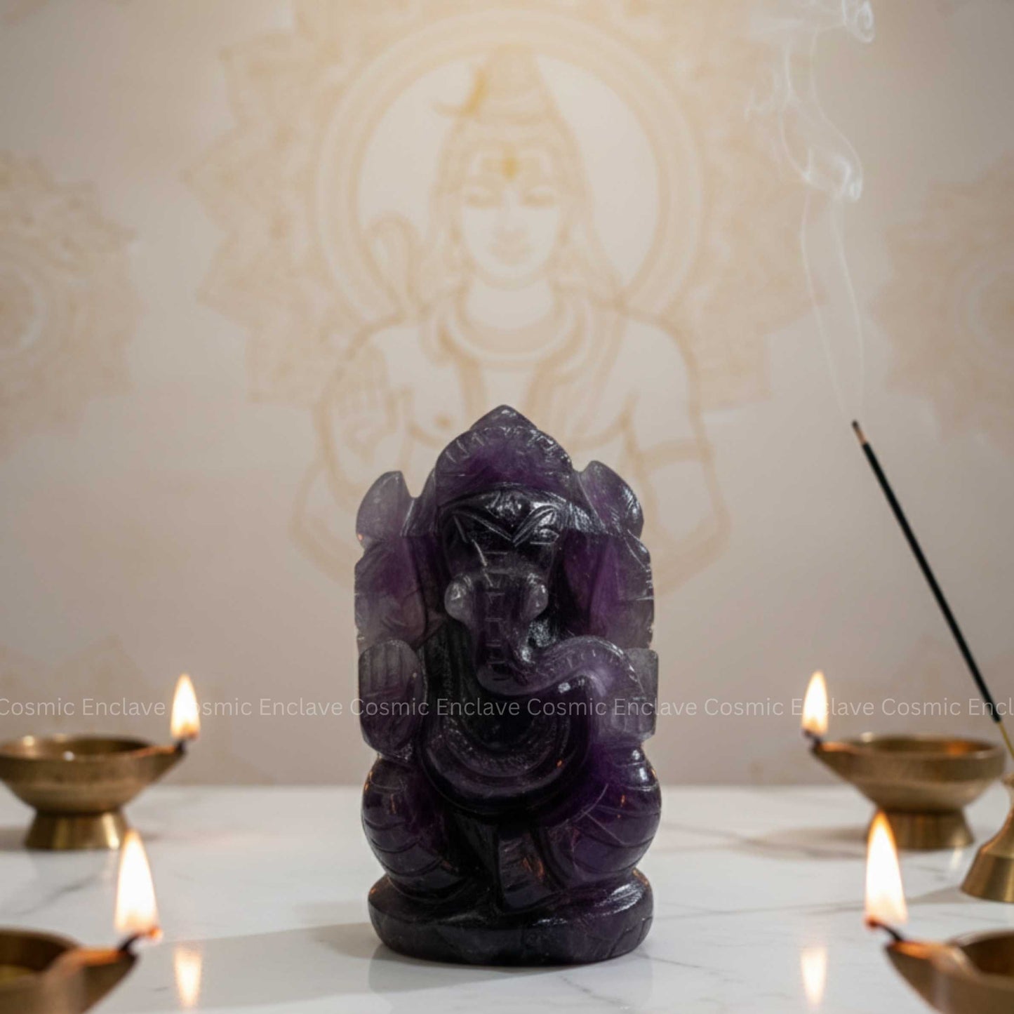 Amethyst Ganesha (For Obstacle Removing and Stress Relief)