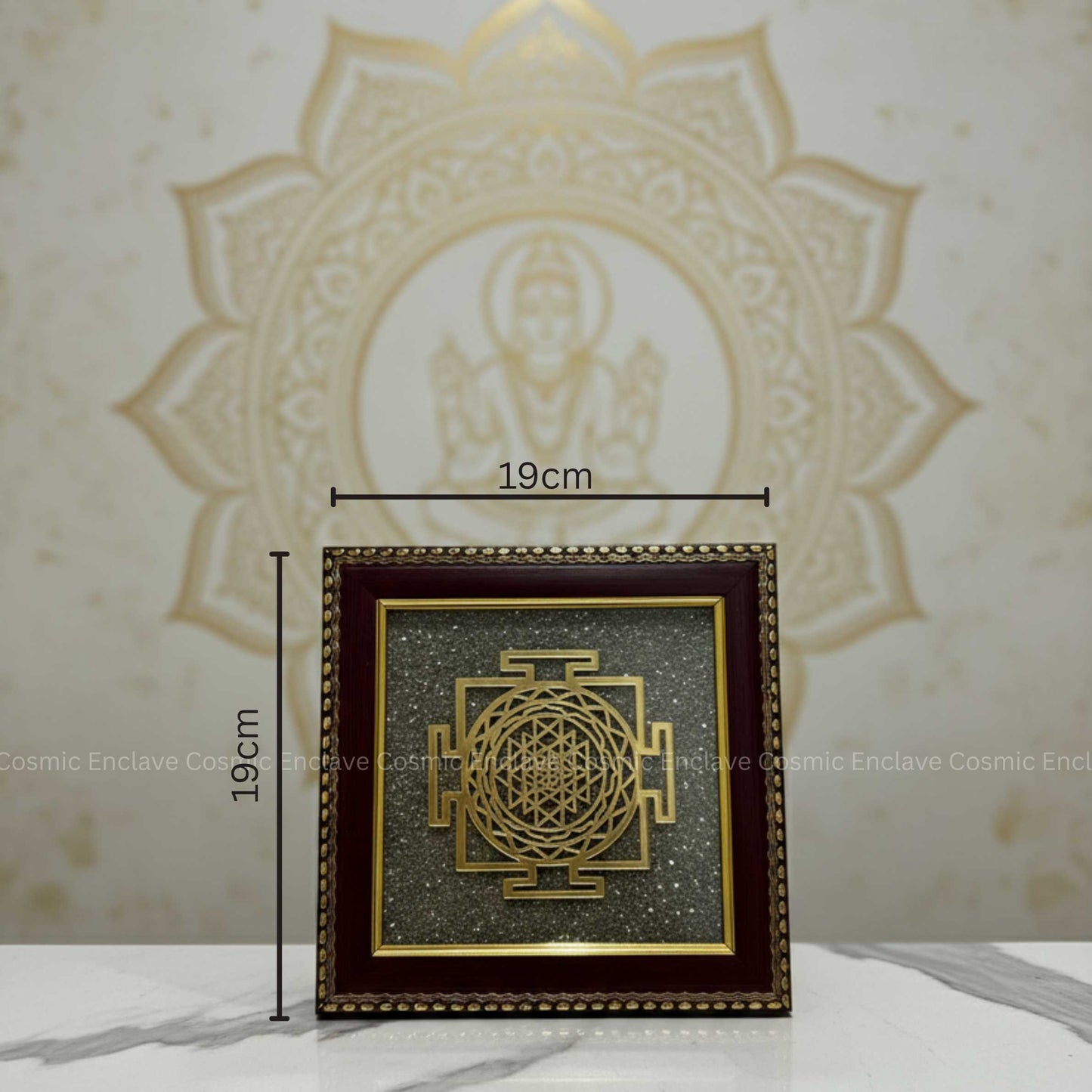Shree Yantra Pyrite Frame (for Ultimate Prosperity & Divine Manifestation)