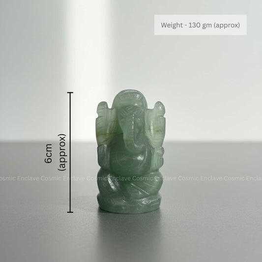Green Aventurine Ganesha (For Luck, Prosperity and Emotional Balance)
