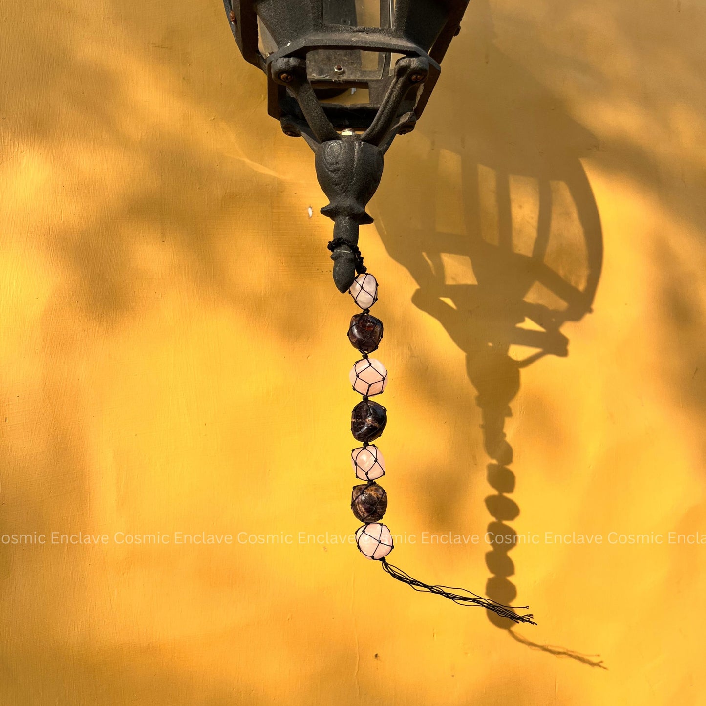 Rose Quartz and Amethyst Hanging Tumbles