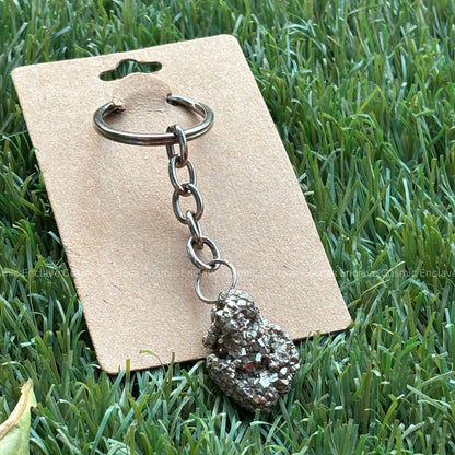Money Magnet Raw Pyrite Keyring