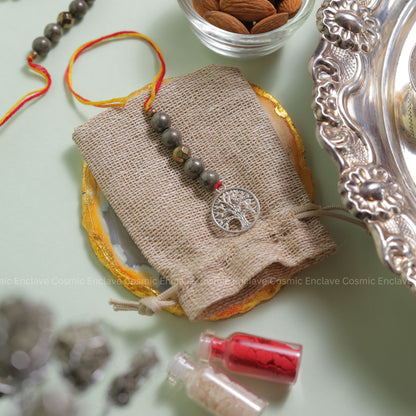 Pyrite Bhabhi Rakhi (Lumba) - (For Wealth and Abundance)