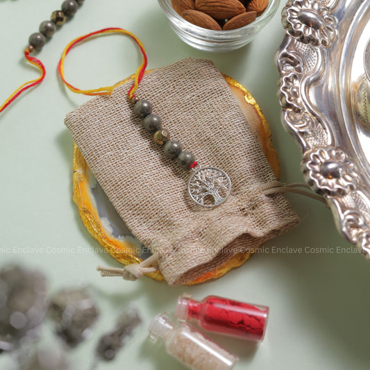 Pyrite Bhabhi Rakhi (Lumba) - (For Wealth and Abundance)