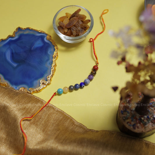 Super 9 Chakra with Evil Eye Bhai Rakhi (For Health and Wellbeing)