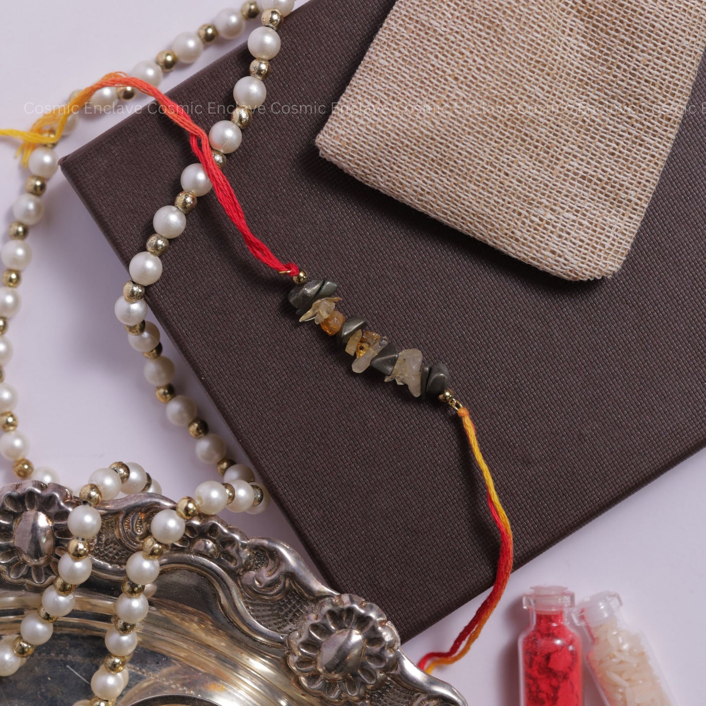 Citrine + Pyrite Bhai Rakhi (For Wealth and Abundance)
