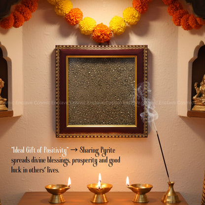 Pyrite Dust Frame (Complimentary Frame) (Prosperity Amplifier and Wealth Attractor)
