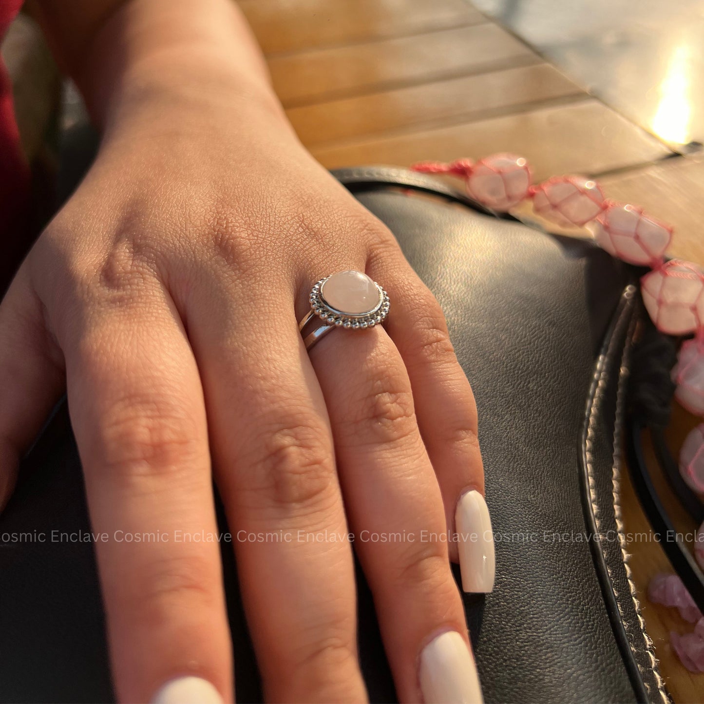 Rose Quartz Ring for Love and Relationships