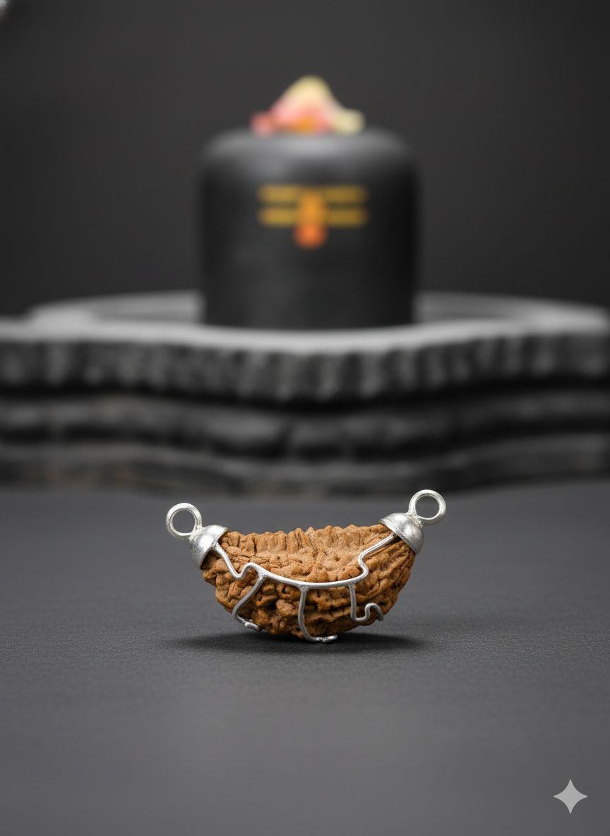 1 Mukhi Rudrakasha (Chandrakaar)  - Indian Origin - Certified