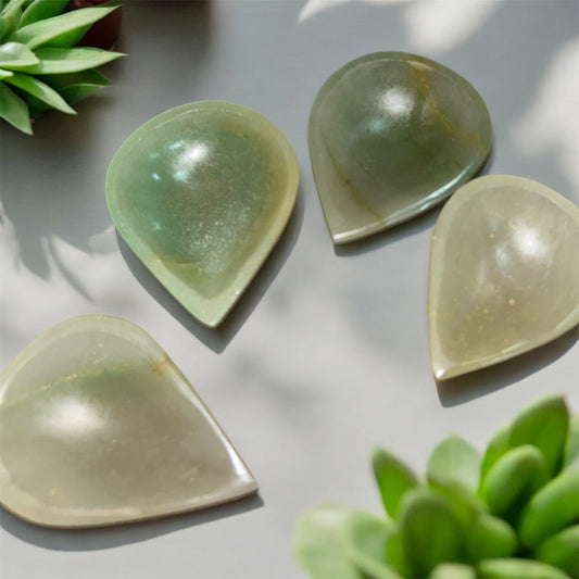 Green Aventurine Diya (Set of 2) - For Growth and Opportunities