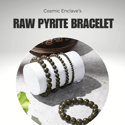 Bracelet made of round Pyrite beads.  Pyrite is Known for Attracting Wealth and Abundance.