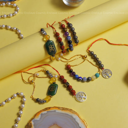Pyrite Bhabhi Rakhi (Lumba) - (For Wealth and Abundance)